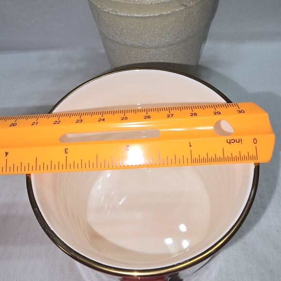 Opalhouse Rose Red Stoneware Mug Initial K In Gold And Blue - Picture 6 of 7